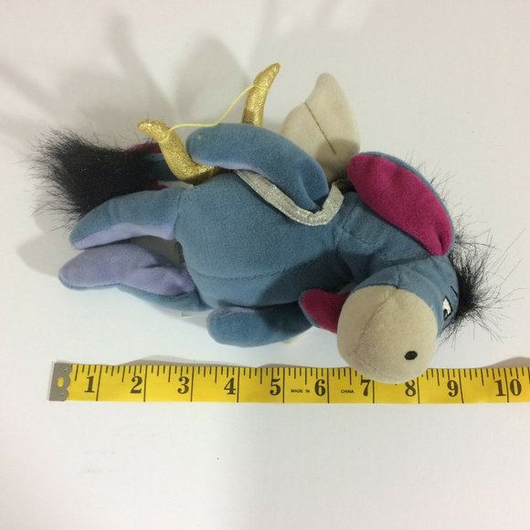 Walt Disney Company Cupid Eeyore Beanie Plush Valentine Bow Stuffed Animal 9" - Picture 8 of 9